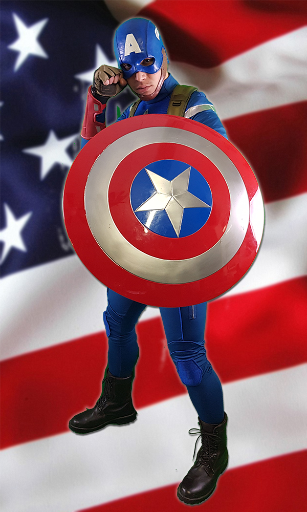 mascotte capitan america up animazione